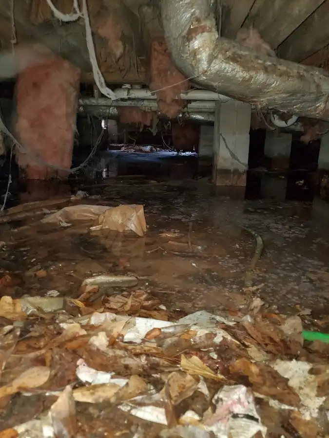 Crawl space flood assessment for Commercial Water Damage Restoration in Grove City